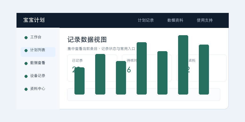 计划资料软件界面